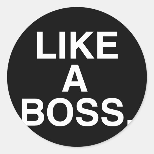 Als een baas sticker (Voorkant)