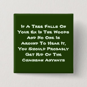 Als een boom Herfsten vierkante Button