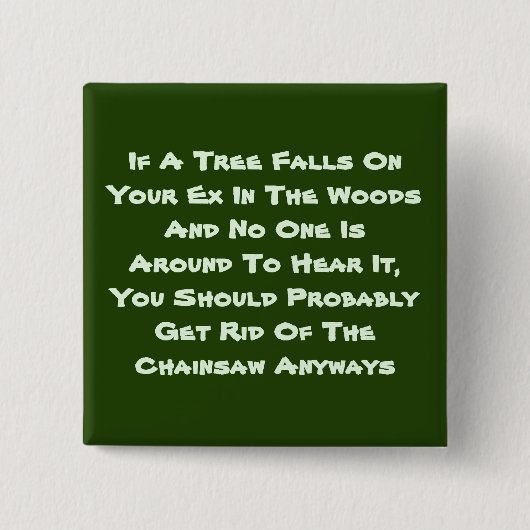 Als een boom Herfsten vierkante Button (Voorkant)