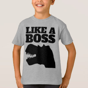 ALS EEN BOSS T-REX DINOSAURUS kinder T-SHIRTS