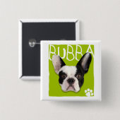 Als een Button! Vierkante Button 5,1 Cm (Voorkant /achterkant)