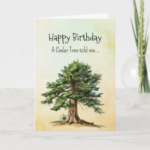 Als een Cedar Tree Spirit Verjaardag Persoonlijkhe Kaart
