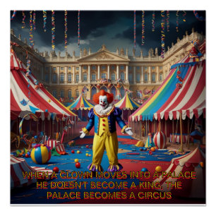 Als een clown een paleis binnengaat perfect poster