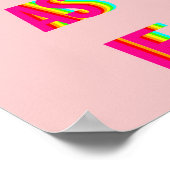Als een geclusterde regenboogtekst afdrukken poster (Hoek)