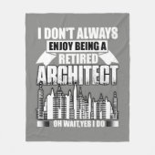 Als een gepensioneerde architect Fleece Deken Flee (Voorkant)
