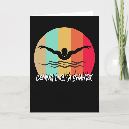 Als een haai komen - Snel zwemmen Kaart (Voorkant)