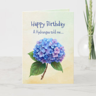 Als een hortensia uw verjaardagspersoonlijkheden kaart