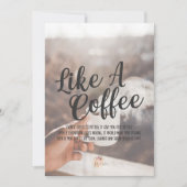 Als een koffie feestdagenkaart (Voorkant)