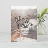 Als een koffie feestdagenkaart (Staand voorkant)