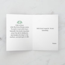 Als een Lotus Waterverf die Gepersonaliseerde Gift