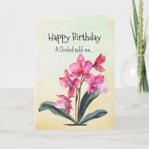 Als een orchidee, je verjaardagspersoonlijkheden kaart