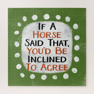 Als een paard dat zei Legpuzzel
