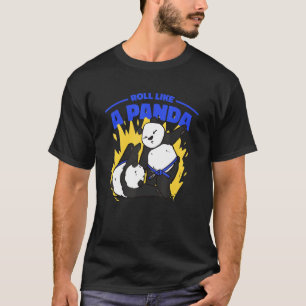 Als een Panda Bjj Jiu Jitsu Blue Belt Panda T-shirt