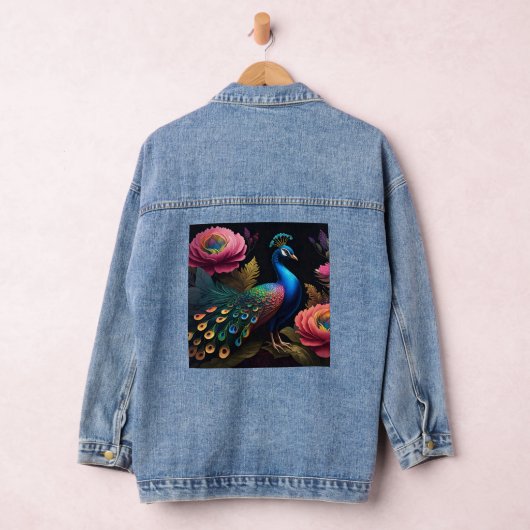  als een pauw in pioenen denim jacket (Hangar)