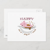 ALS EEN PIG IN MUD BRIEFKAART (Voorkant / Achterkant)