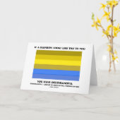 Als een regenboog er zo uitziet, heb je Deuteranop Kaart (Gele Bloem)