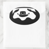 Als een sleuf gebruiken ovale sticker (Tas)