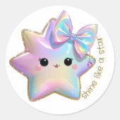 als een ster ronde sticker (Voorkant)