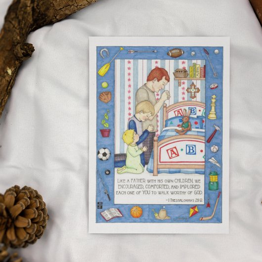 Als een vader Inspirerend Briefkaart