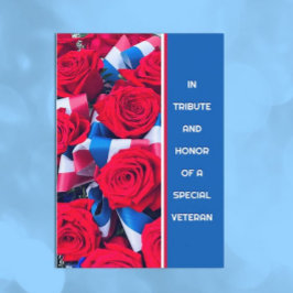 Als eerbetoon aan een Veteran Appreciation Kaart