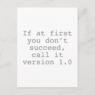 Als eerst u niet succesvol bent, roep het Versie 1 Briefkaart