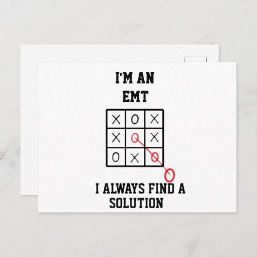 Als Emt Vind Ik Altijd Een Oplossing  Ansichtkaart Briefkaart (Voorkant / Achterkant)