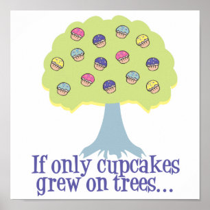 Als er alleen maar koekjes op bomen zitten poster