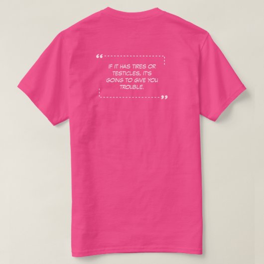 Als er banden zijn, roze T-shirt (Design achterkant)