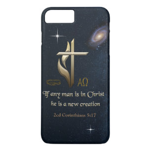 Als er een man in Christus is, is hij een nieuwe c iPhone 8 Plus / 7 Plus Hoesje