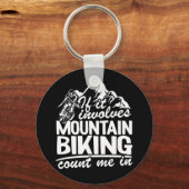 Als er een mountainbiking-telling bij betrokken is sleutelhanger (Voorkant)