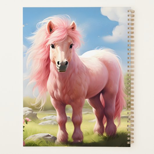Als er maar pony's in roze gepersonaliseerd kwamen planner (Achterkant)