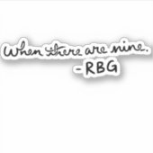 Als er negen zijn - RBG Sticker (Voorkant)