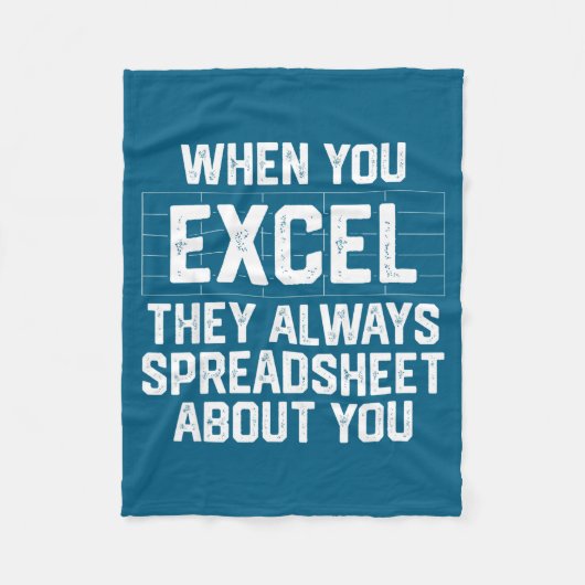 Als excel spreadsheet over boekhouding fleece deken (Voorkant)