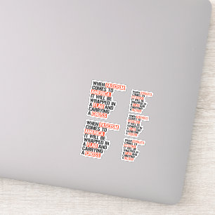Als fascisme naar Amerika komt Sticker