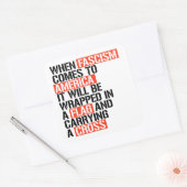 Als fascisme naar Amerika komt Vierkante Sticker (Envelop)