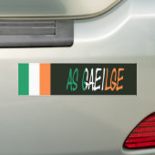 Als Gaeilge Ierse vlag afwezig Bumpersticker (Op auto)
