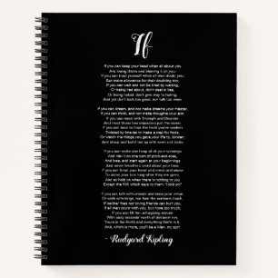 Als gedicht door Rudyard Kipling Black en White Notitieboek