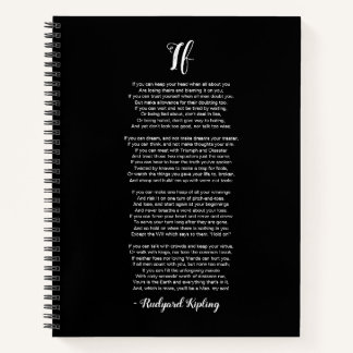 Als gedicht door Rudyard Kipling Black en White Notitieboek