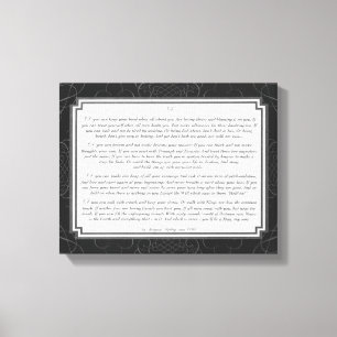 Als gedicht door Rudyard Kipling Canvas Afdruk