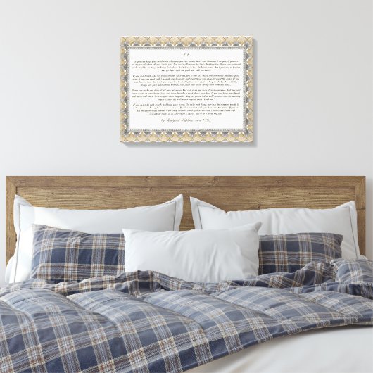 Als gedicht door Rudyard Kipling Canvas Afdruk (Insitu (Slaapkamer))