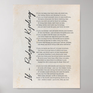 Als gedicht door Rudyard Kipling - Literatuur Wall Poster