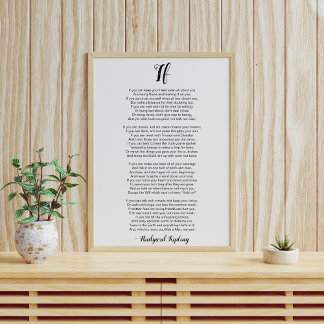 Als gedicht door Rudyard Kipling Poster