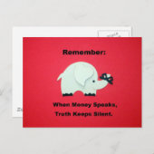 Als geld spreekt... briefkaart (Voorkant / Achterkant)