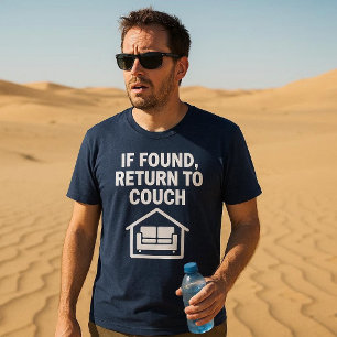 Als gevonden, terug naar de bank t-shirt