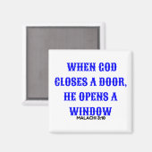 ALS GOD DE DEUR SLUIT, OPENT HIJ HET VENSTER MAGNEET (Voorkant / Achterkant)