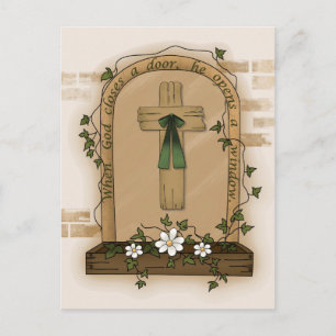 Als God een deur sluit, opent hij een raam Briefkaart