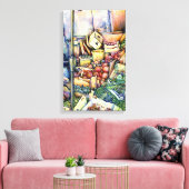 Als God het beter had gemaakt, had ze het bewaard. Canvas Afdruk (Insitu (Woonkamer))