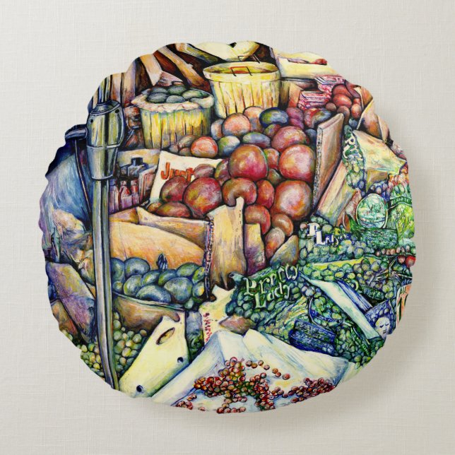 Als God het beter had gemaakt, had ze het bewaard. Rond Kussen (Voorkant)