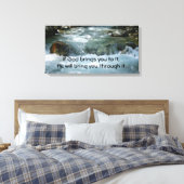 Als God je er aan onderwerpt Citote met River Canvas Afdruk (Insitu (Slaapkamer))