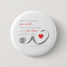 Als God je kracht meet Ronde Button 5,7 Cm